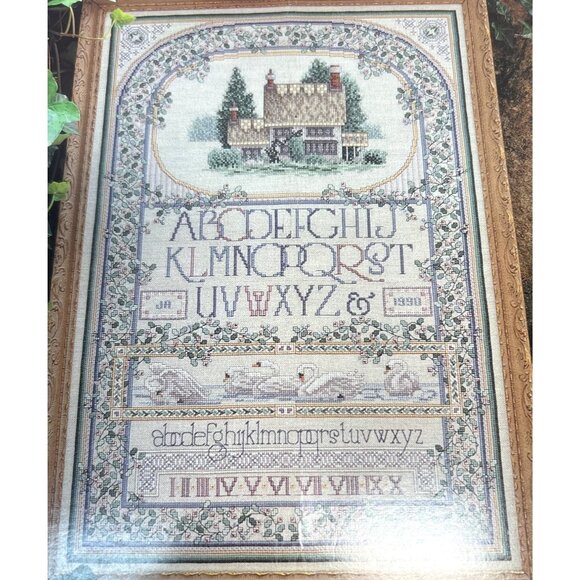 English Cottage Sampler Cross-Stitch Pattern By Teresa Wentzler - Picture 1 of 3